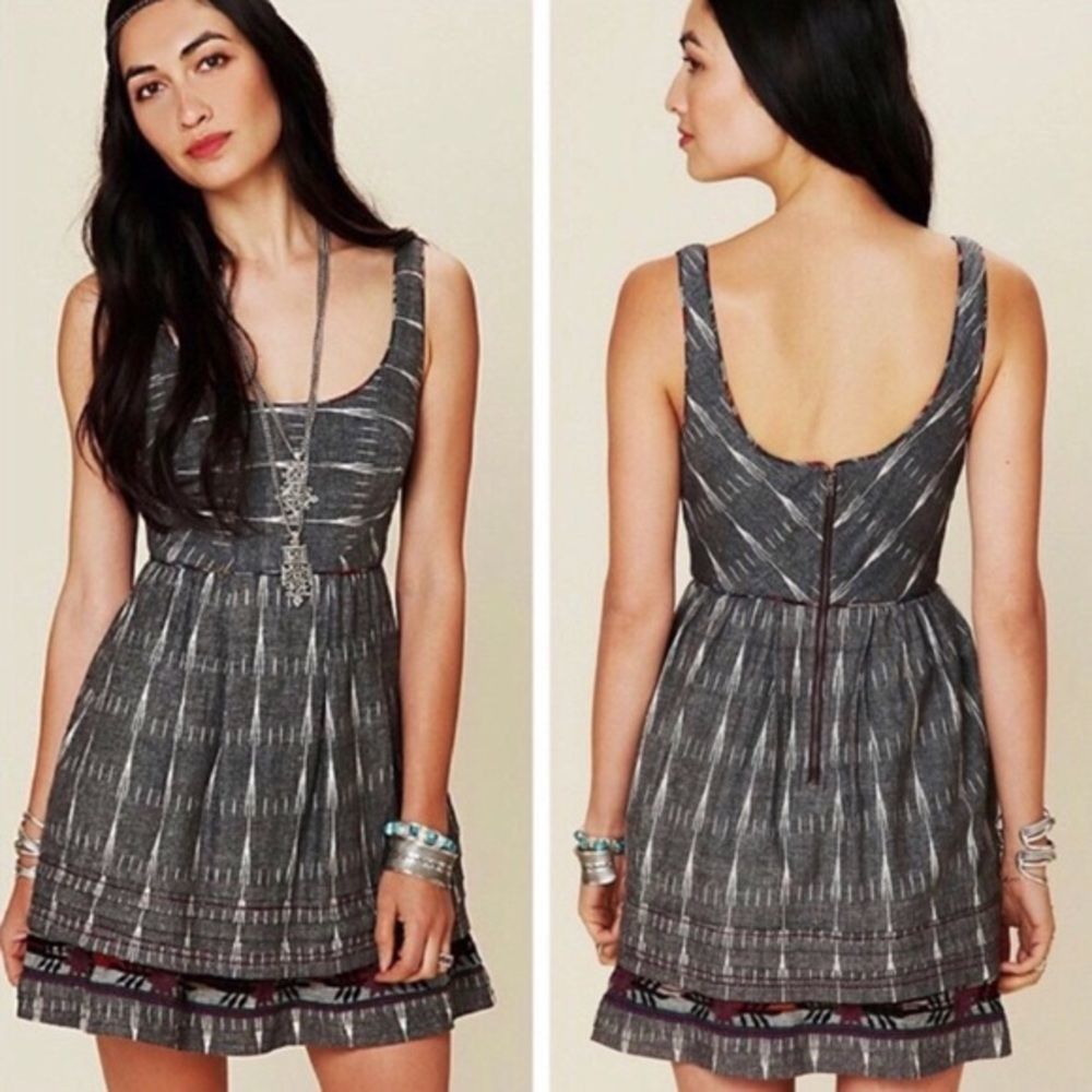 NWT Free People Weather Vane Ikat Dress